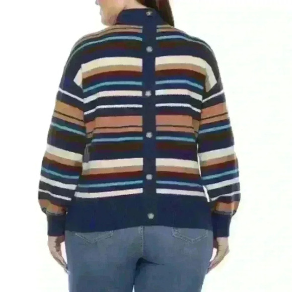 🌴2/$25🌴St. Johns Bay Striped Button Up Sweater Size XSmall - Picture 2 of 5